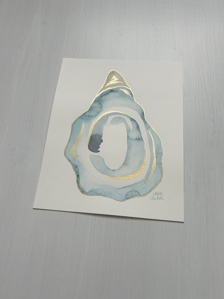 Original Sky Blue Gilded Oyster