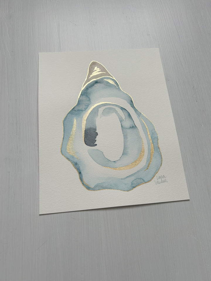 Original Sky Blue Gilded Oyster