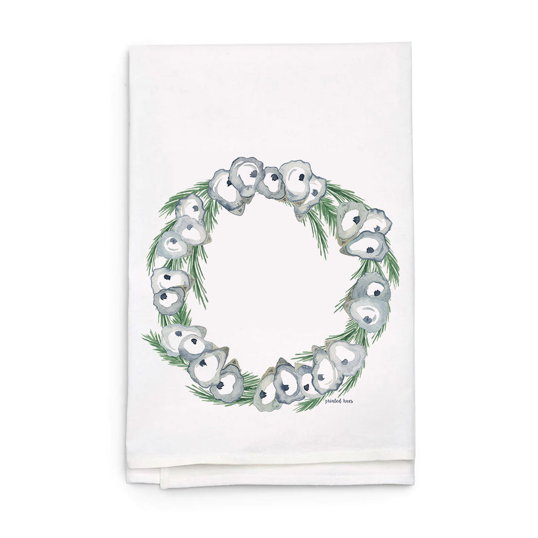 SALE Oyster Wreath Tea Towel
