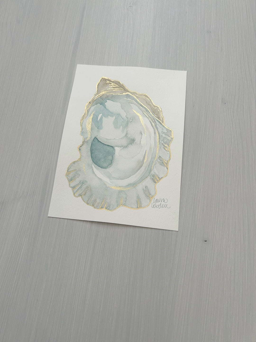 Original 5x7 Frilly Blue Oyster