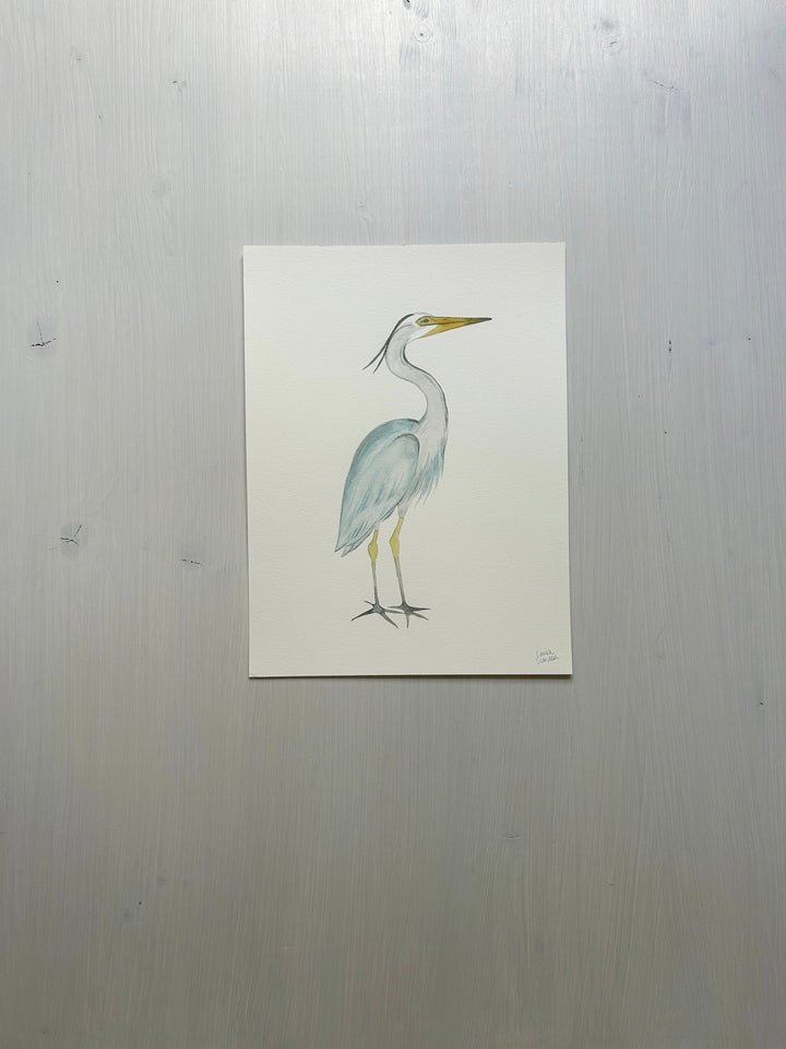 Heron Original Watercolor