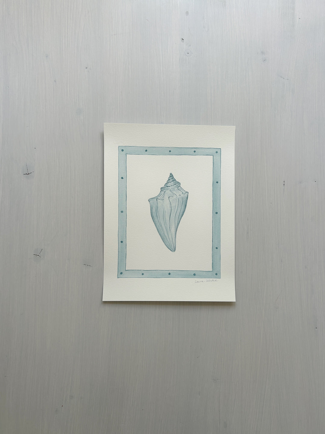 Blue Whelk Original Watercolor