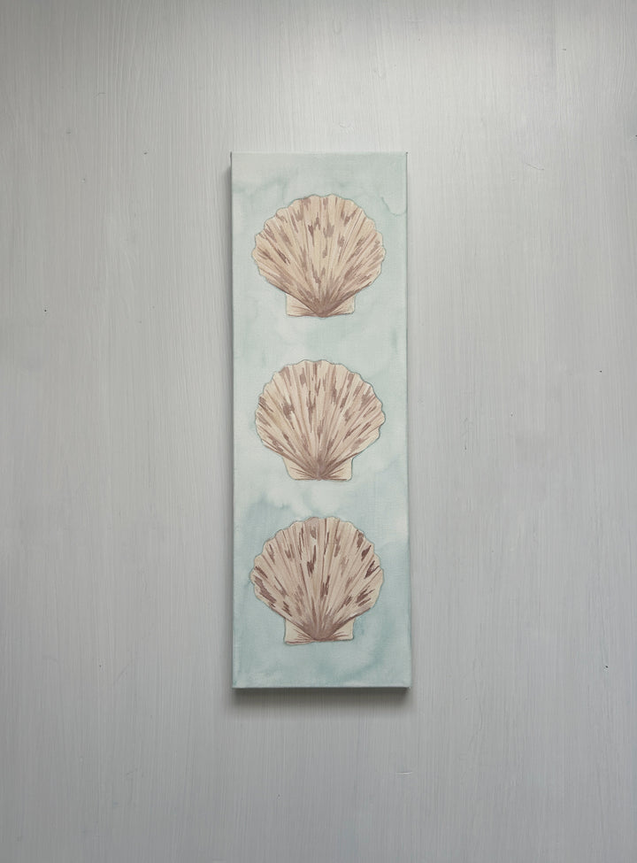 Scallop Trio Original on Canvas