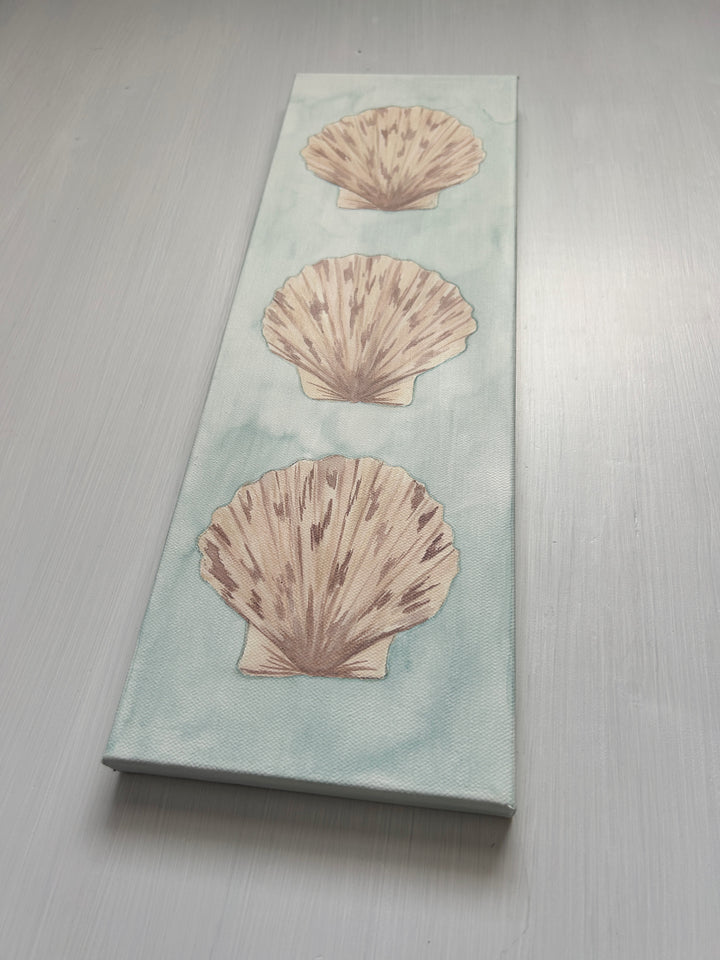 Scallop Trio Original on Canvas