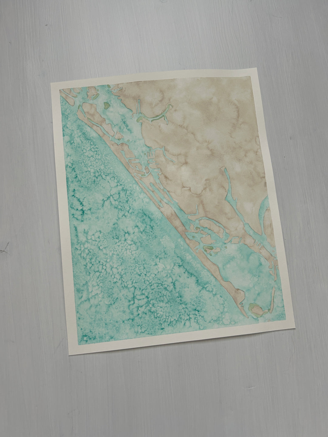 Don Pedro Island, Florida Original Coastal Watercolor Map
