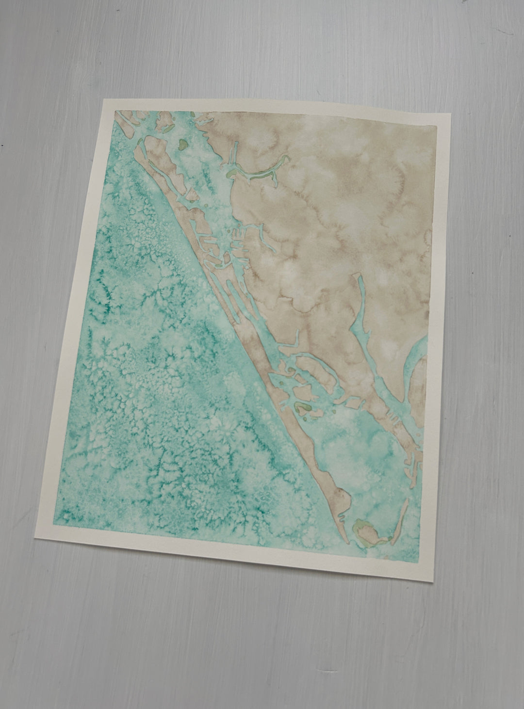 Don Pedro Island, Florida Original Coastal Watercolor Map