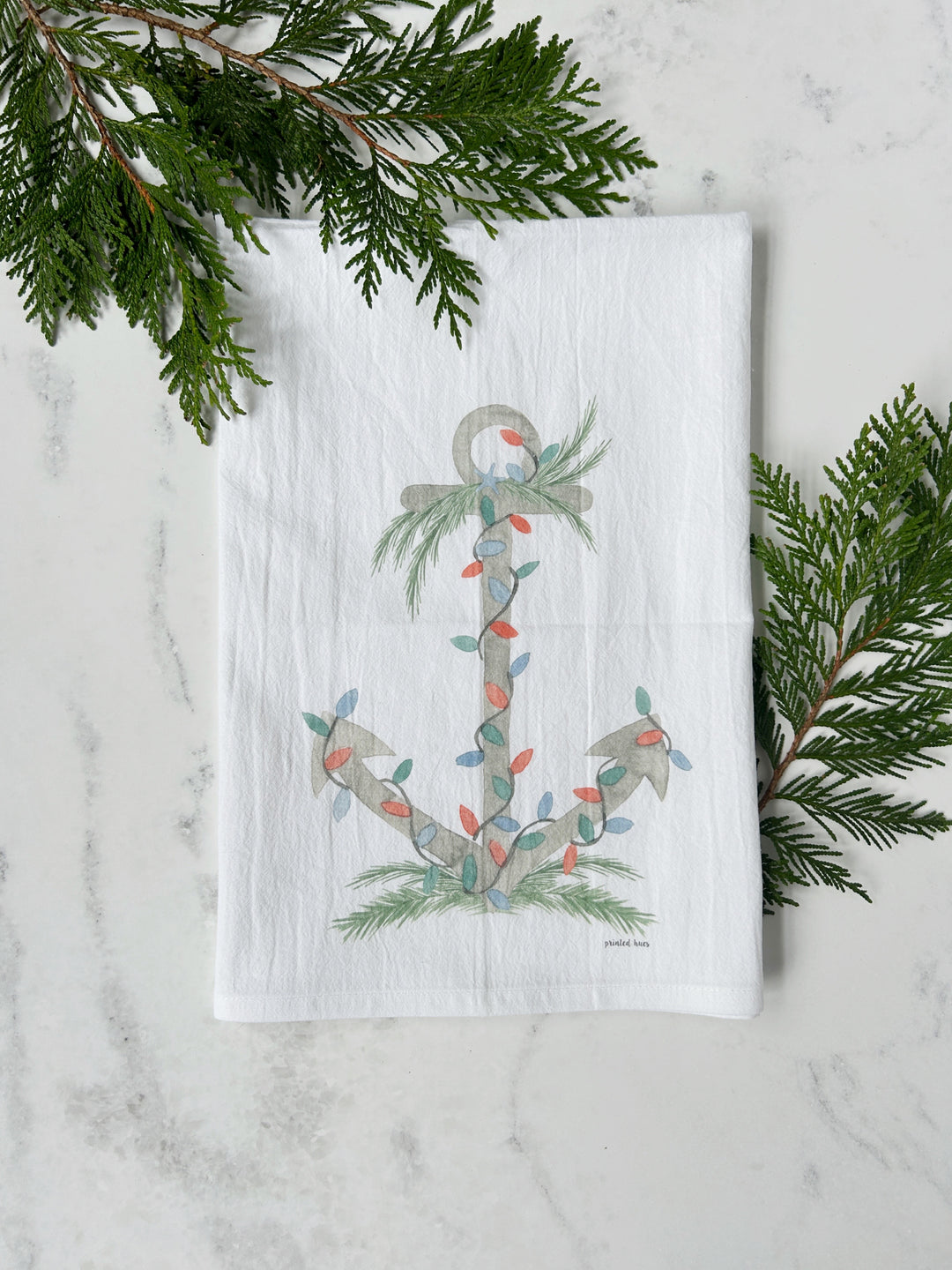 Holiday Anchor Tea Towel