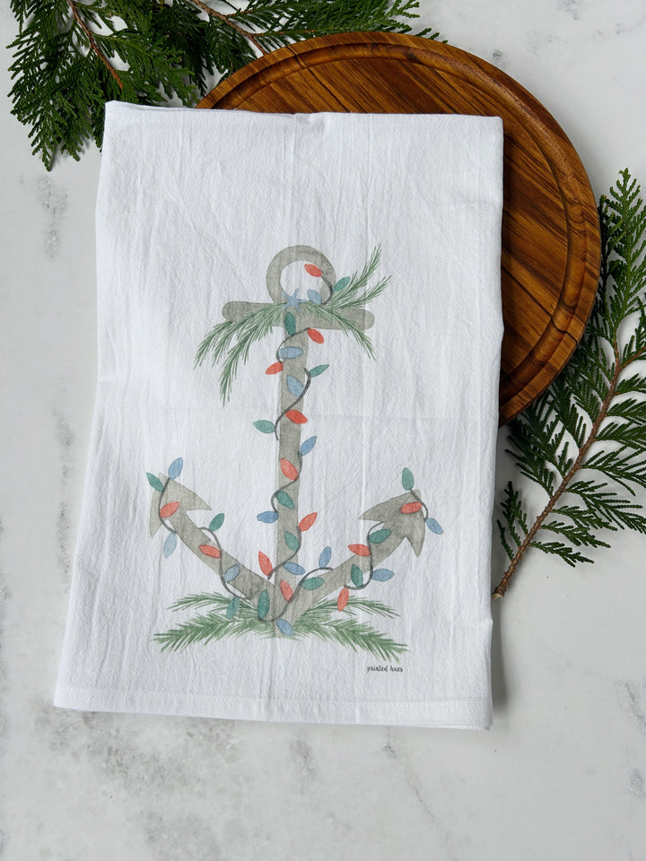 Holiday Anchor Tea Towel