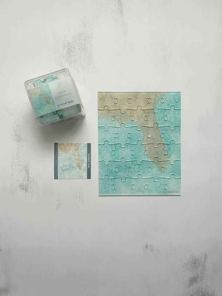 Florida Watercolor Acrylic Puzzle