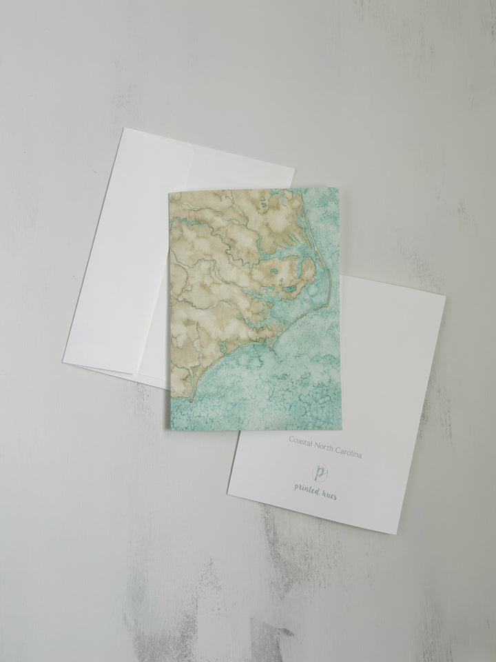 North Carolina Watercolor Map Cards - Box Set Stationery