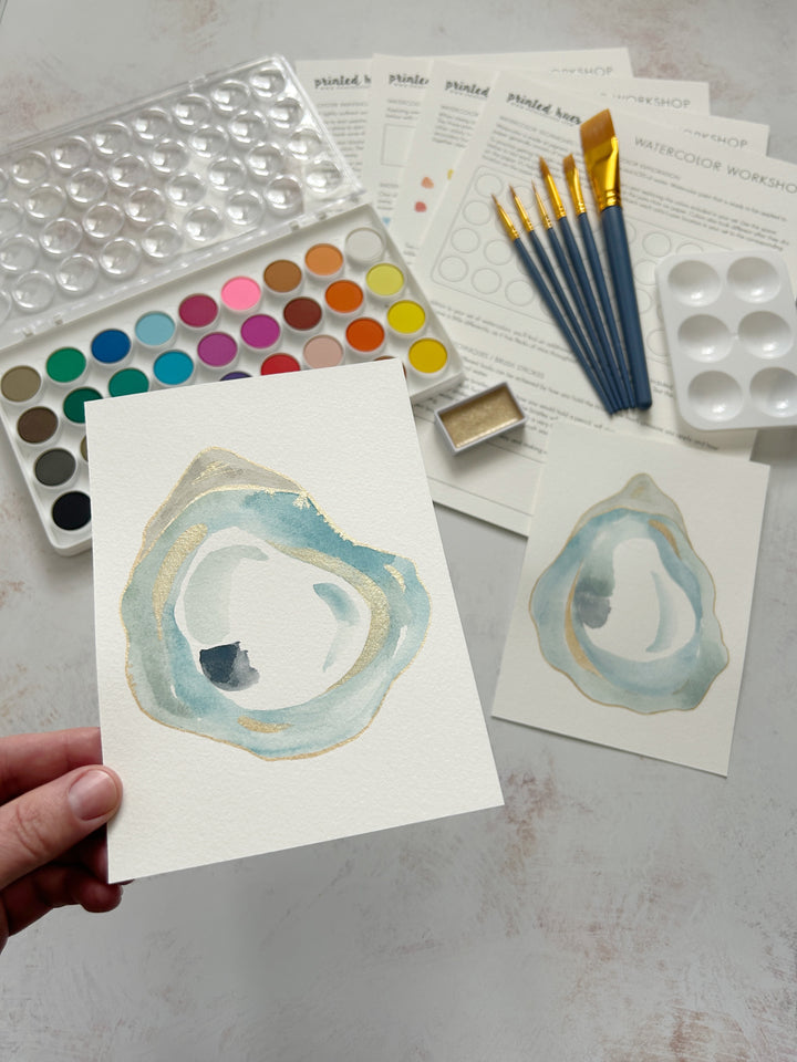 Gilded Oyster Watercolor Workshop