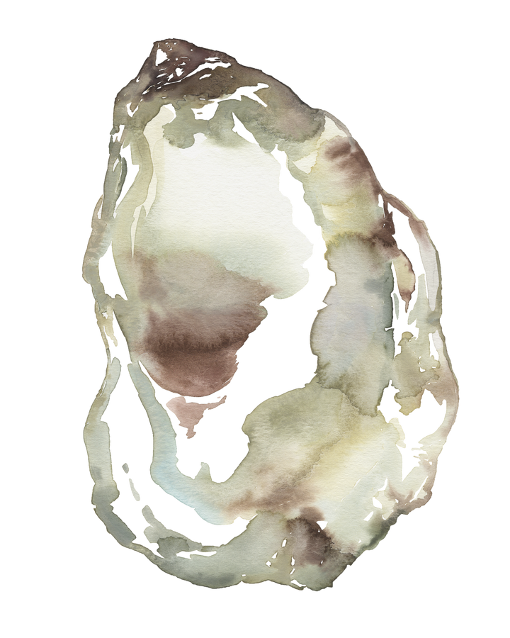 Reserved - Gilded Oyster Print Pair Commission
