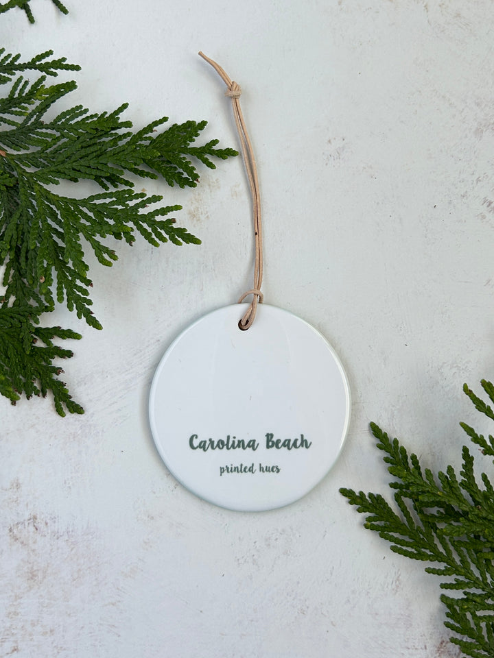 Carolina Beach Map Ornament