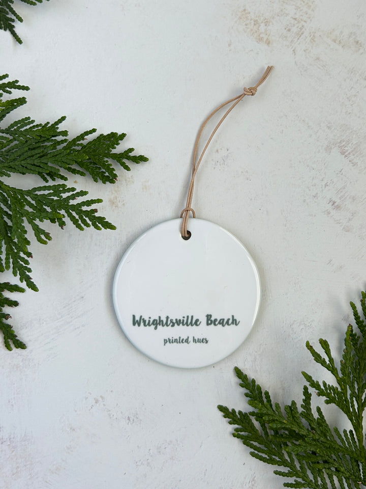 Wrightsville Beach Map Ornament