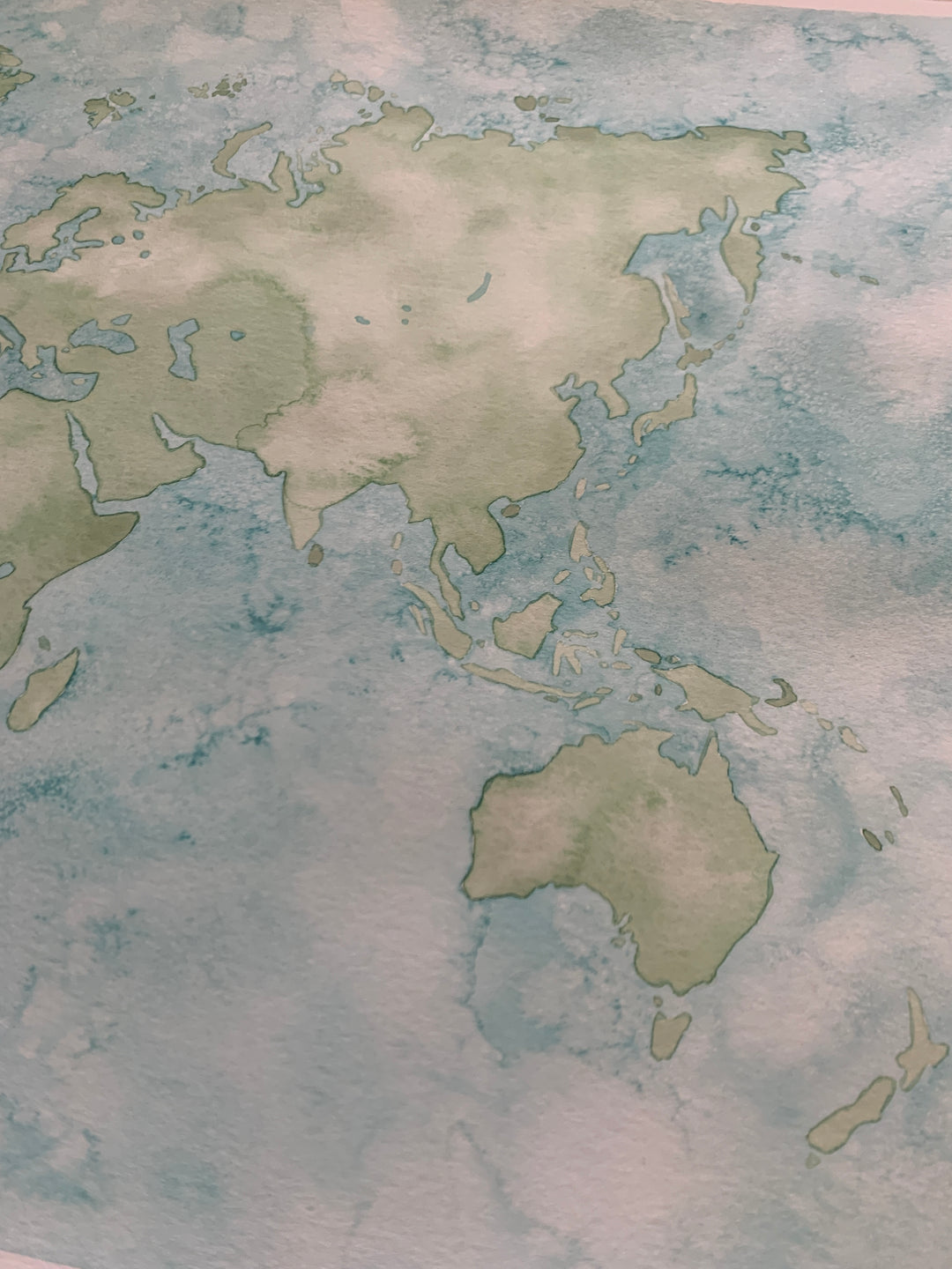 World Original Watercolor Map