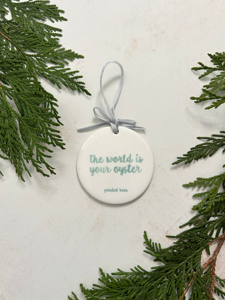 Sage Oyster Ornament