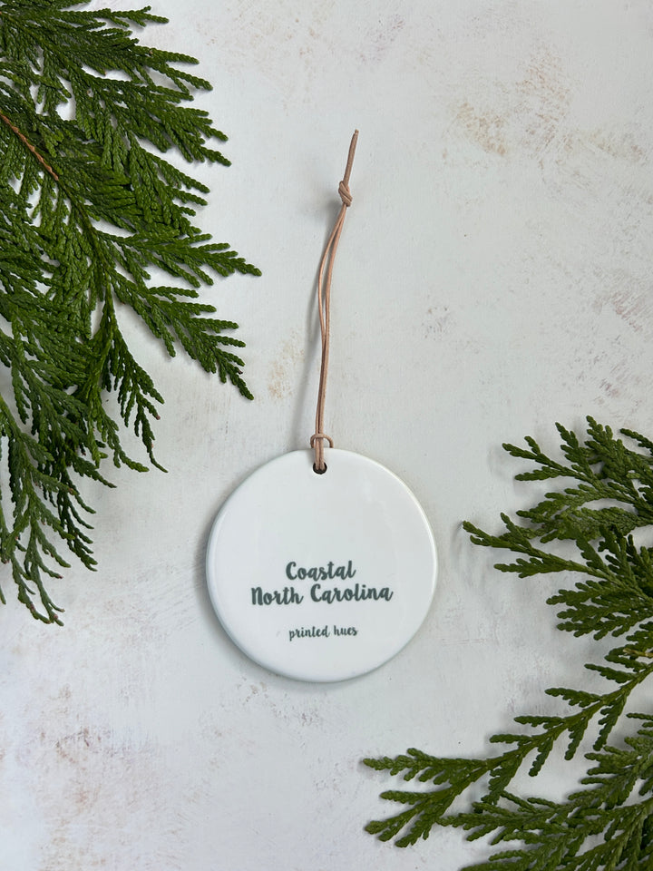 Coastal North Carolina Map Ornament