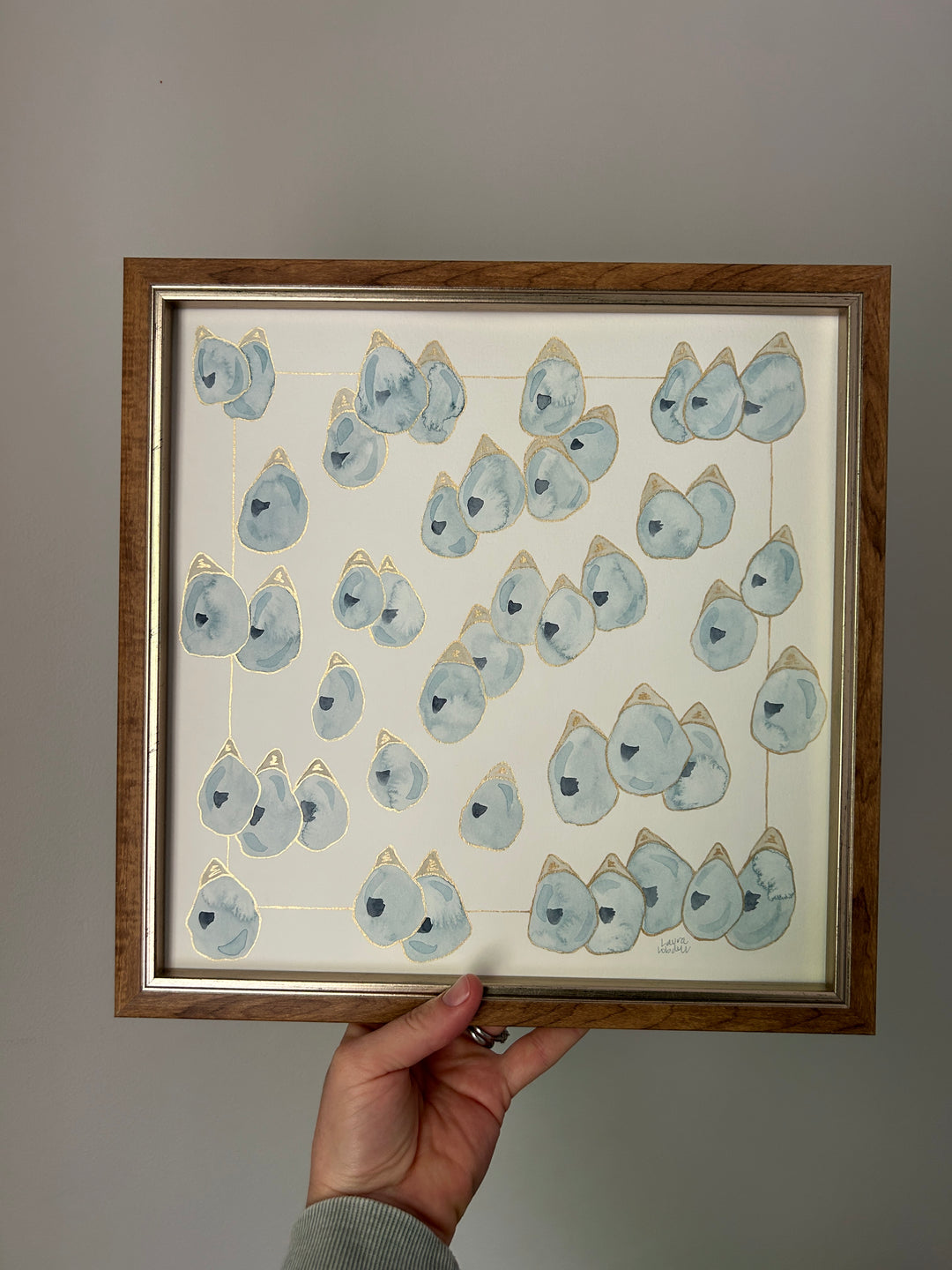 Oysters, Squared No. 1 - Original Watercolor