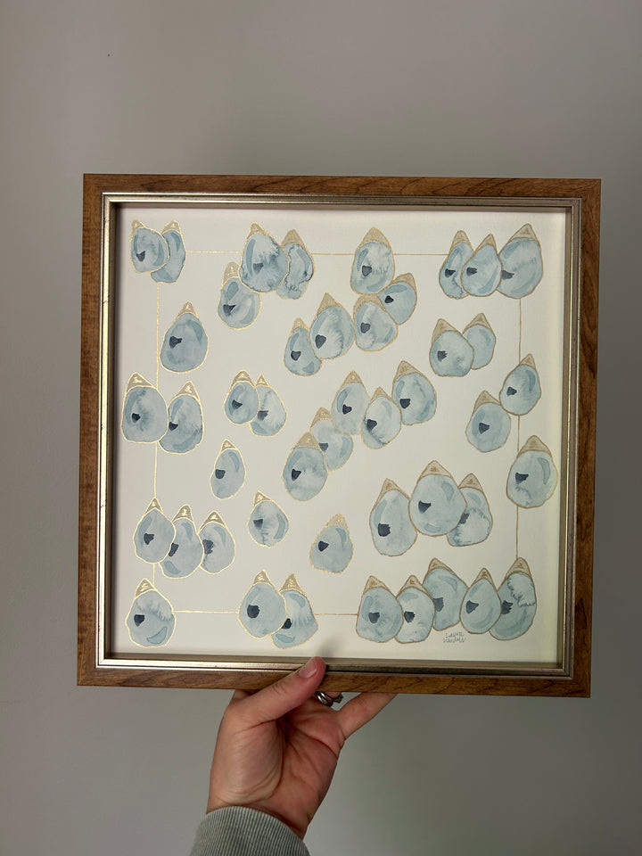 Oysters, Squared No. 1 - Original Watercolor
