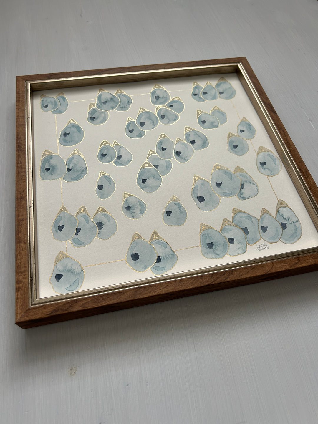 Oysters, Squared No. 1 - Original Watercolor