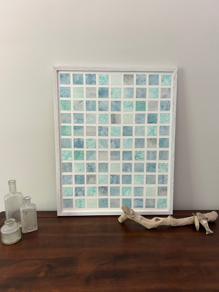 99 Oceans - Original Watercolor Collage