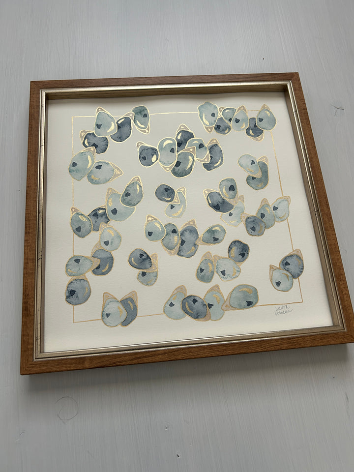 Oysters, Squared No. 3 - Original Watercolor