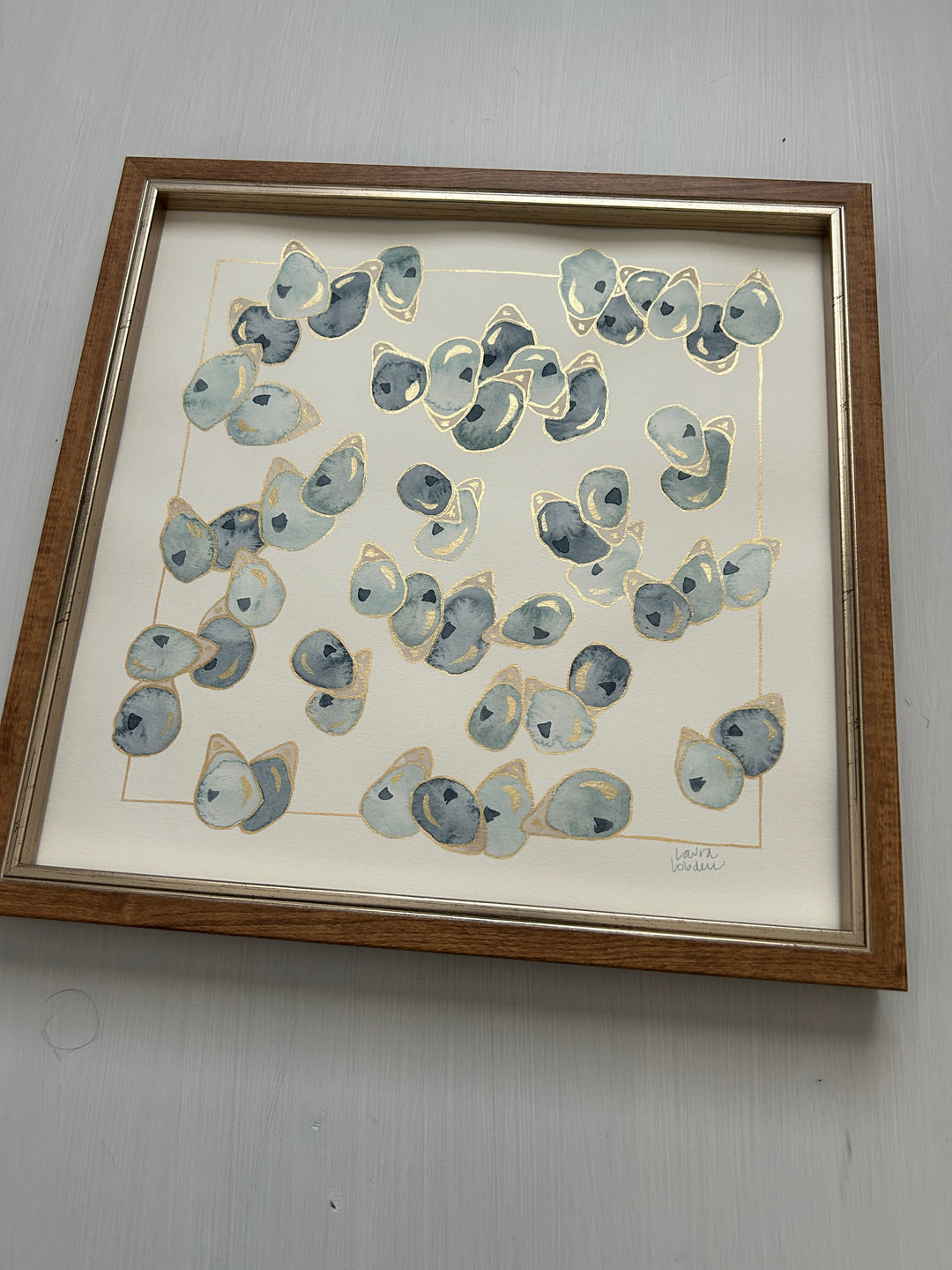 Oysters, Squared No. 3 - Original Watercolor