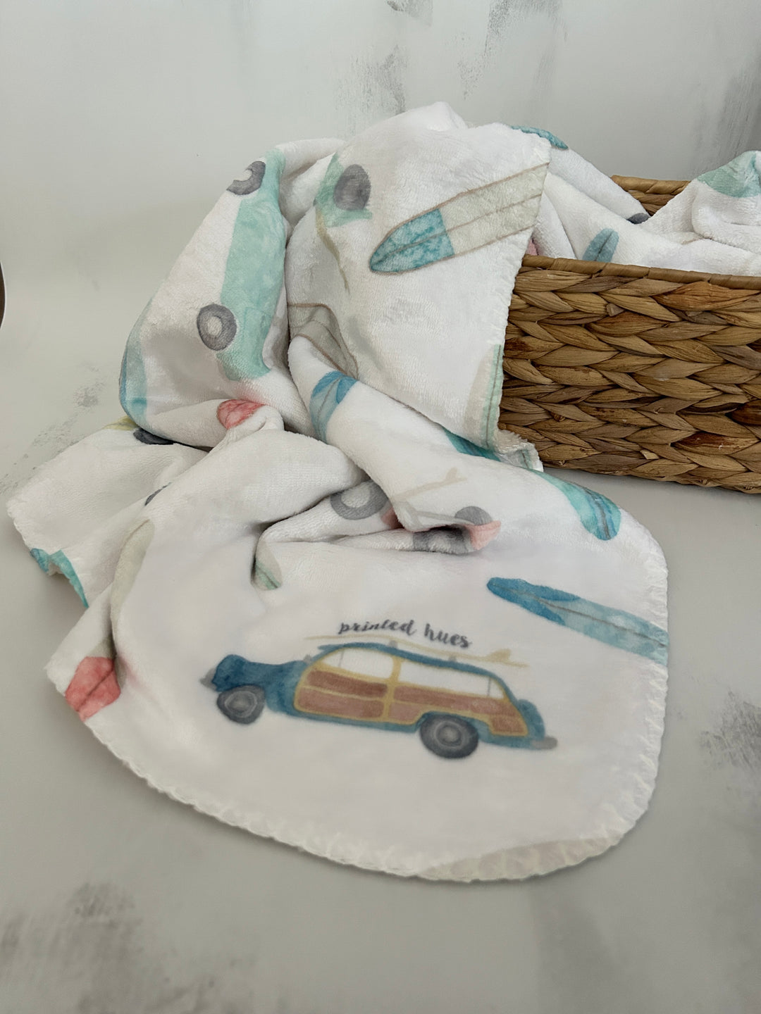 Surf's Up Cloud Minky Baby Blanket