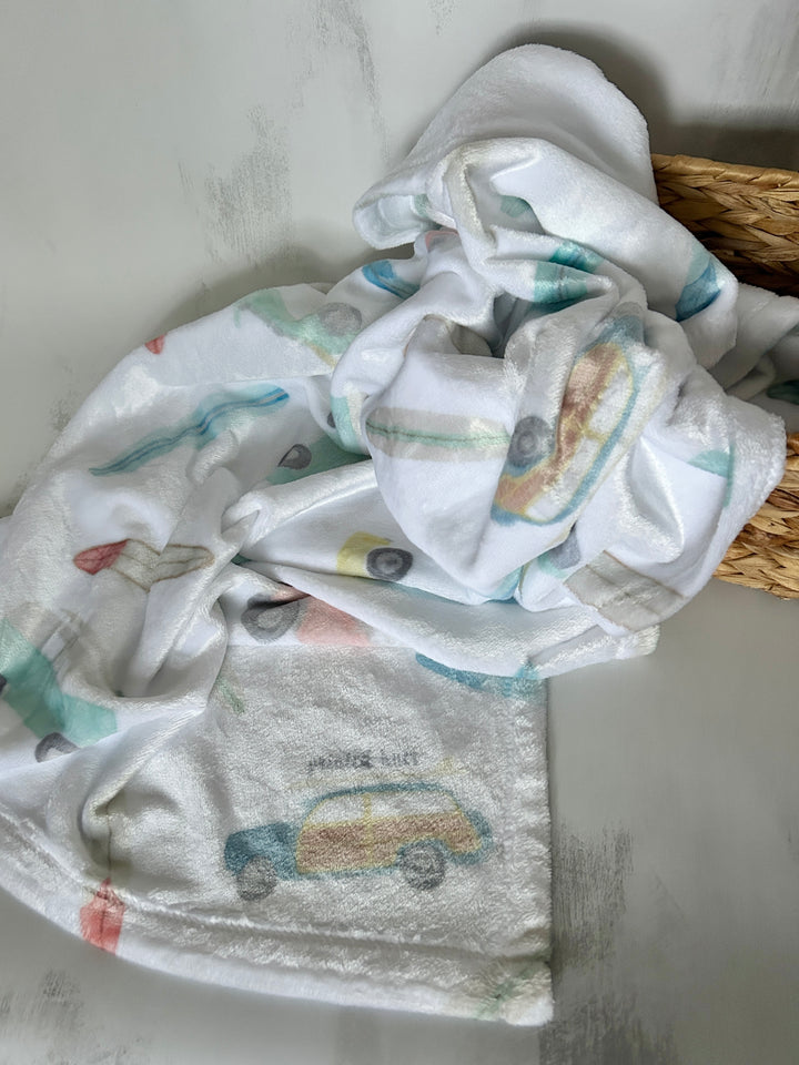 Surf's Up Minky Baby Blanket