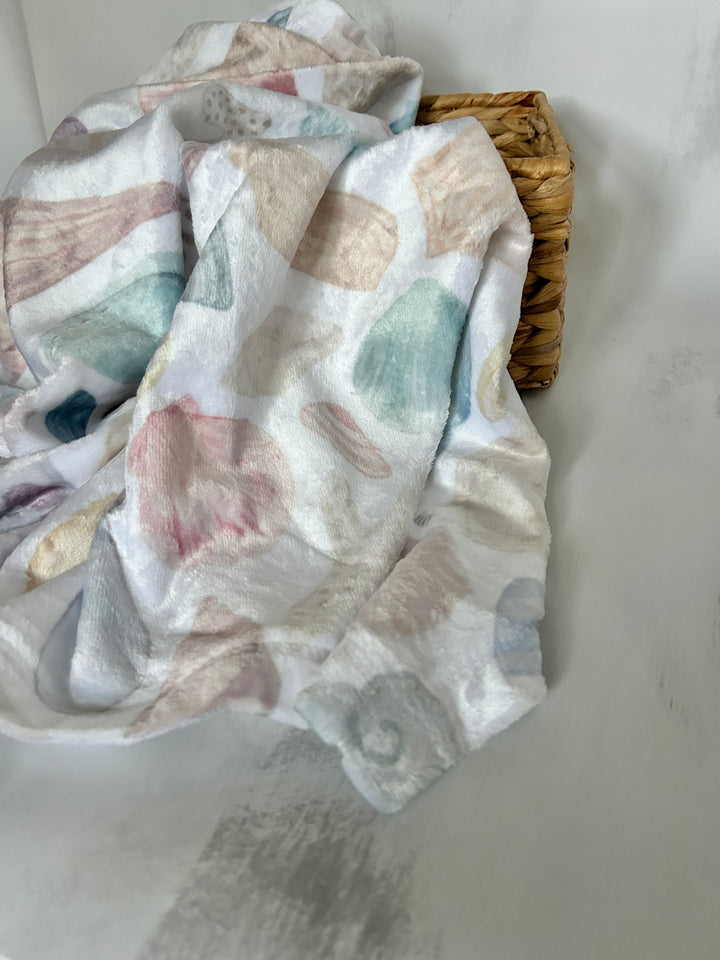 Shells Minky Baby Blanket