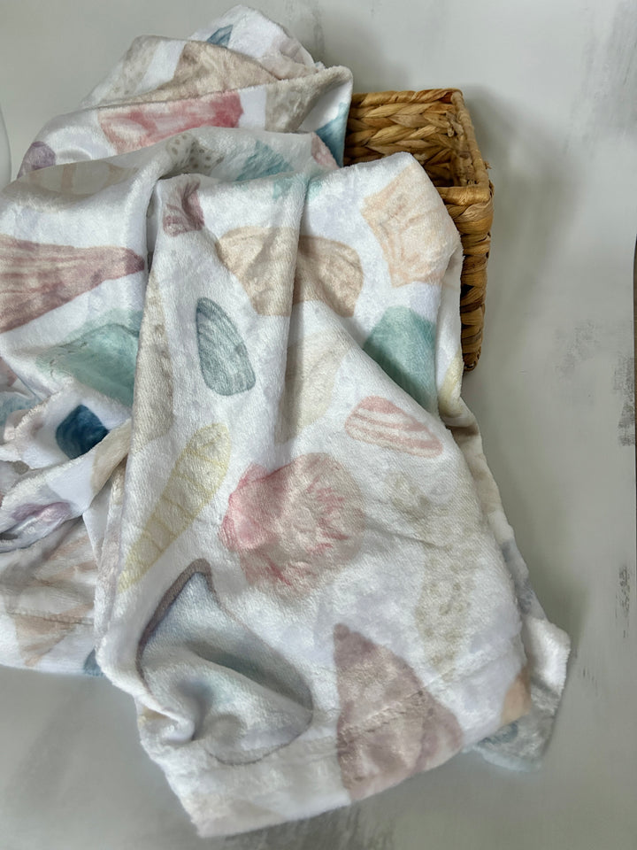 Shells Minky Baby Blanket