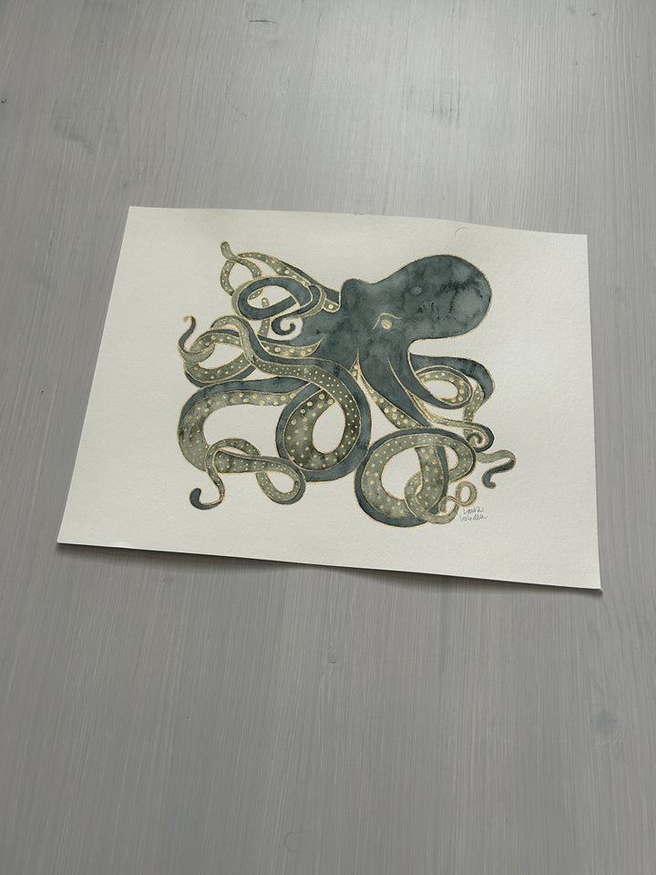 Green and Gold Octopus