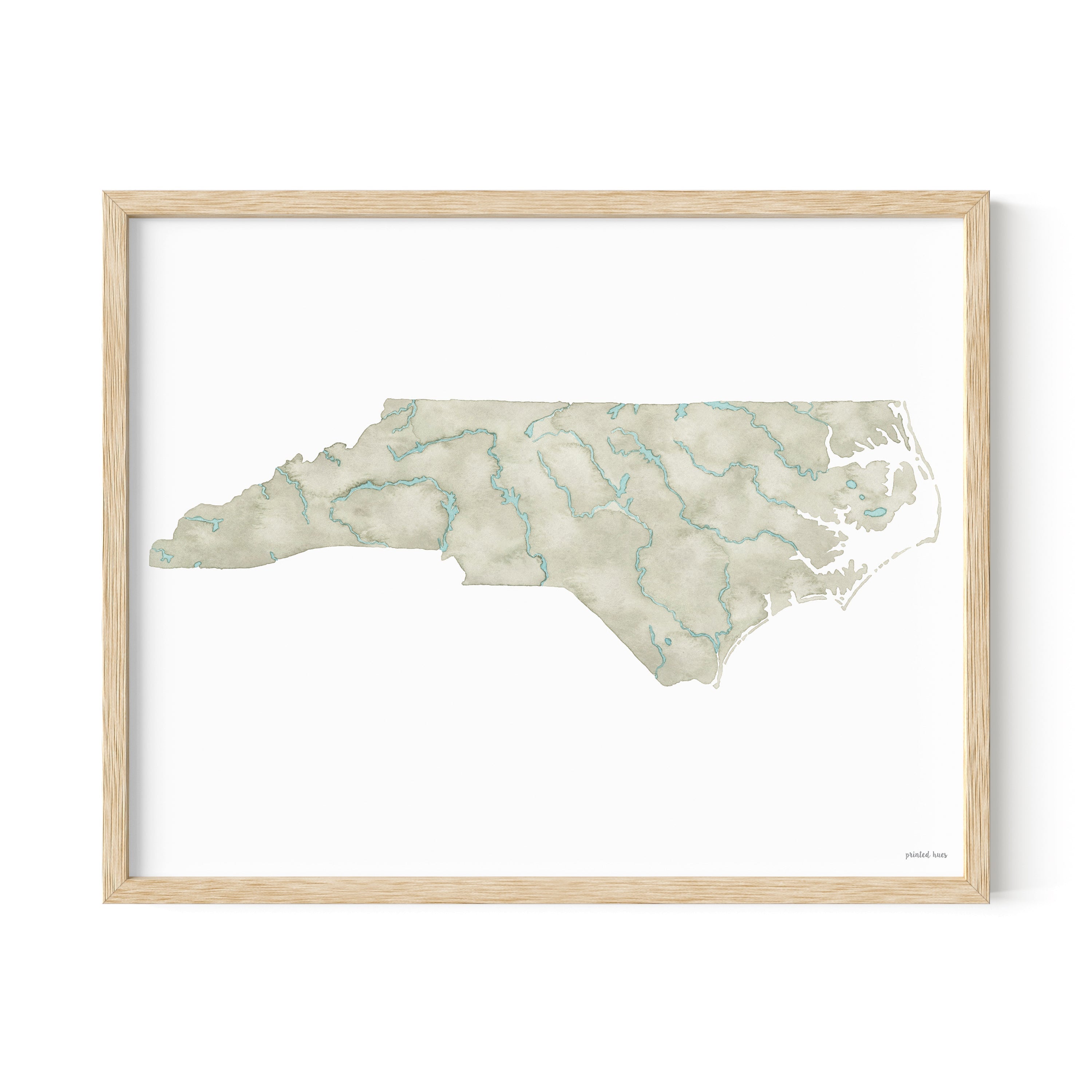 North Carolina Rivers and Lakes – Printed Hues