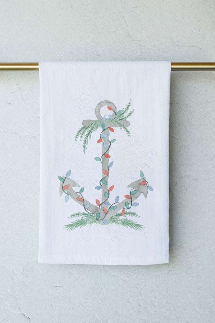 Holiday Anchor Tea Towel