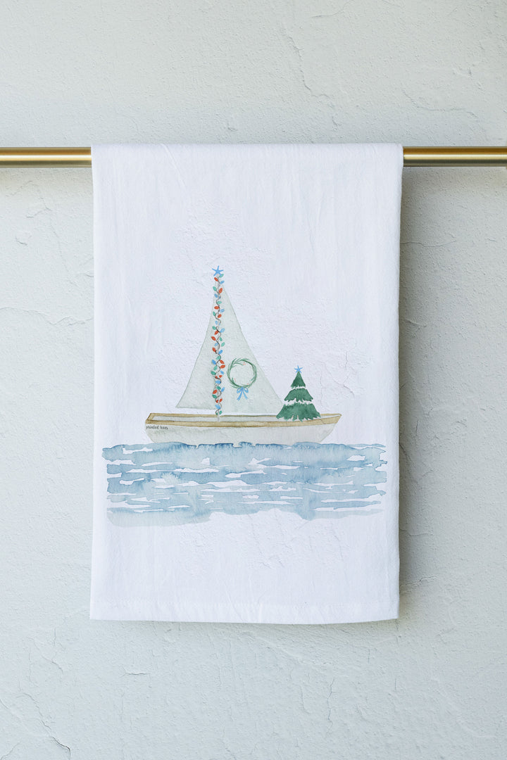 Flotilla Holiday Tea Towel