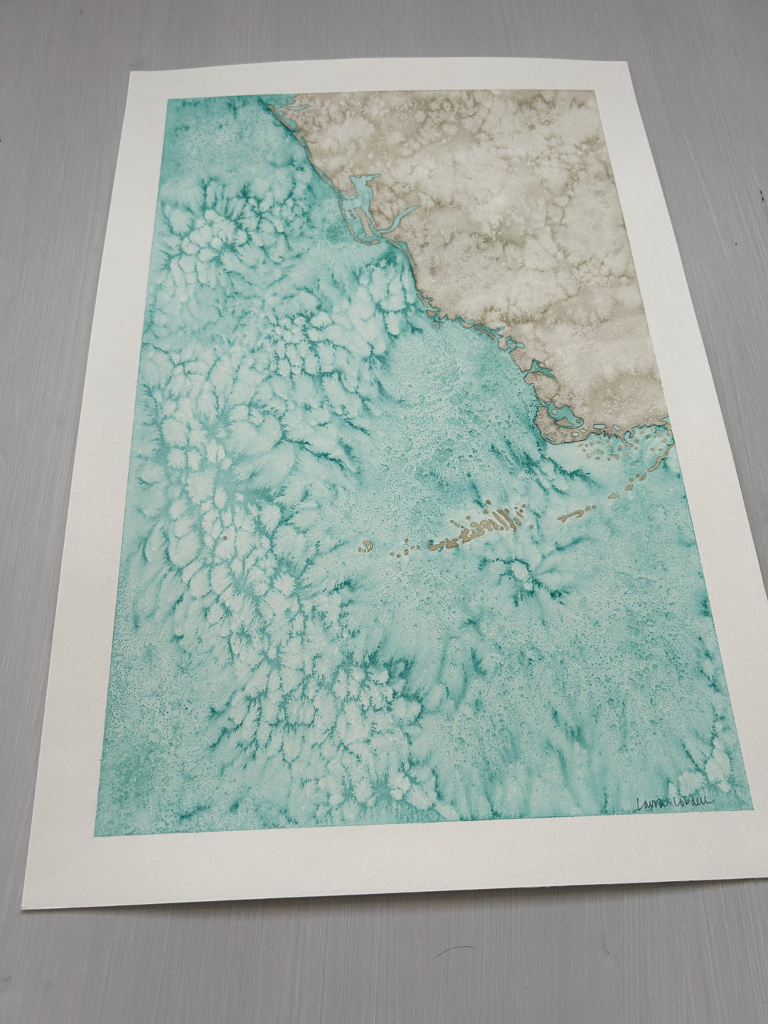 Southwestern Florida Original Coastal Watercolor Map