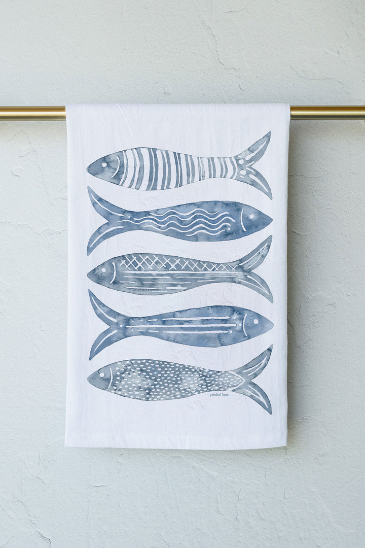 Fish Stack Tea Towel