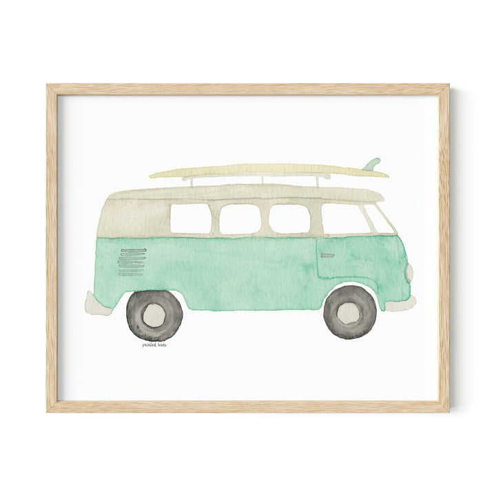 Mint Bus Print