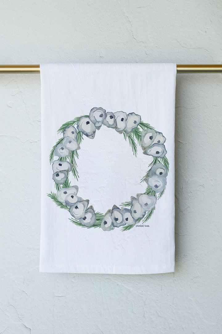 Oyster Wreath Tea Towel