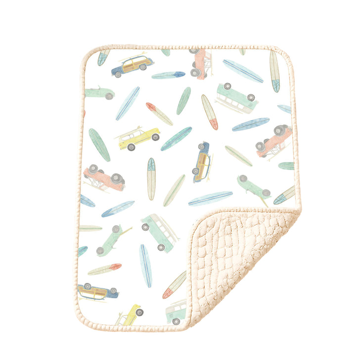 Surf's Up Cloud Minky Baby Blanket